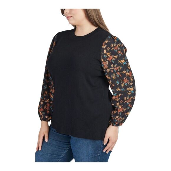 Daniel Rainn Kori Womens XL Knit Blouse with Colored Sleeves- Boho Festival Fall - Picture 8 of 8